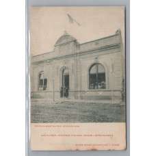 LAS FLORES PROVINCIA DE BUENOS AIRES ANTIGUA TARJETA POSTAL SOCIEDAD ITALIANA